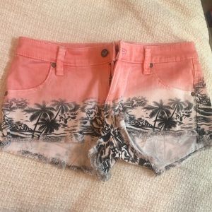 Roxy Pink Ombré/Palm Tree Shorts